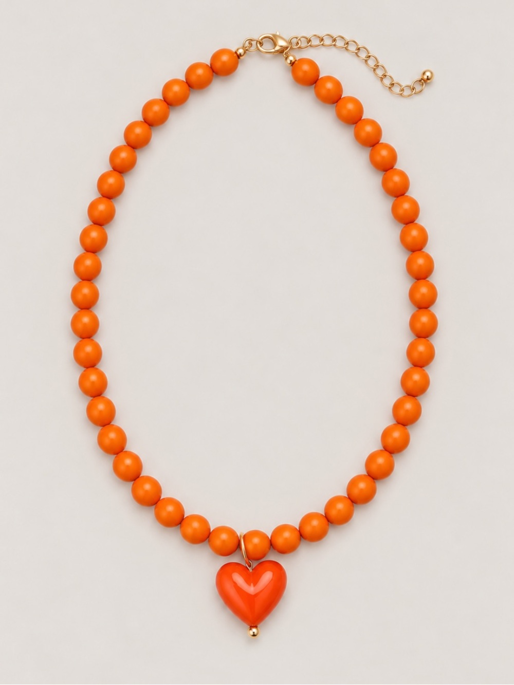 New! Orange Beaded Y2K Colorful Dopamine Necklace NWOT